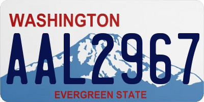 WA license plate AAL2967