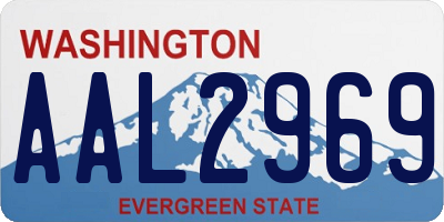 WA license plate AAL2969