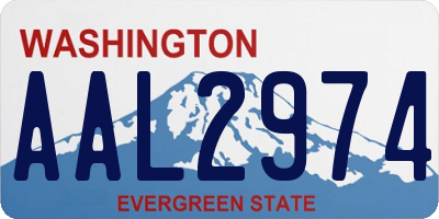 WA license plate AAL2974