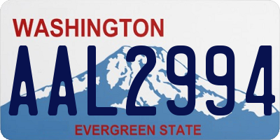 WA license plate AAL2994