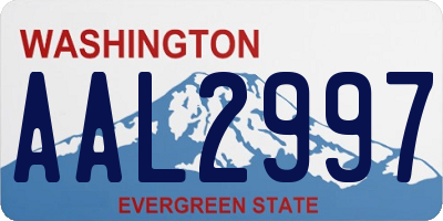 WA license plate AAL2997