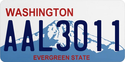 WA license plate AAL3011