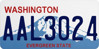 WA license plate AAL3024