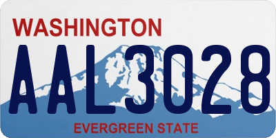 WA license plate AAL3028