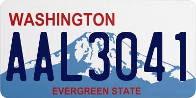 WA license plate AAL3041