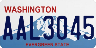 WA license plate AAL3045