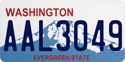 WA license plate AAL3049