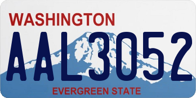 WA license plate AAL3052
