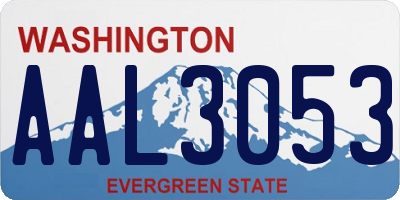 WA license plate AAL3053