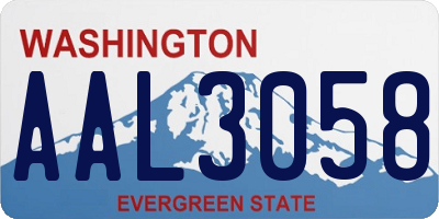 WA license plate AAL3058