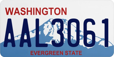 WA license plate AAL3061