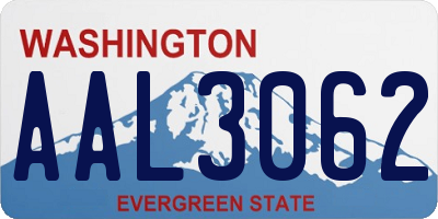 WA license plate AAL3062