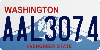 WA license plate AAL3074