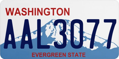 WA license plate AAL3077