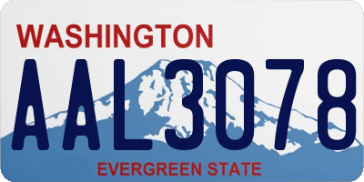 WA license plate AAL3078