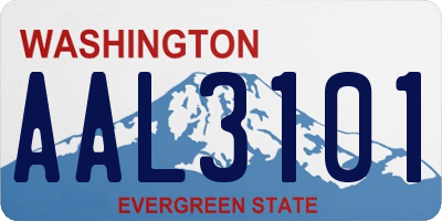WA license plate AAL3101
