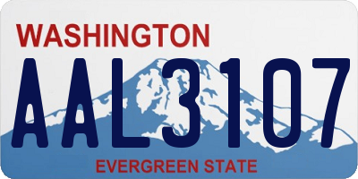 WA license plate AAL3107