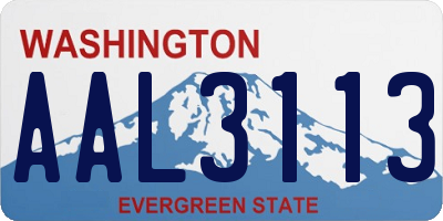 WA license plate AAL3113