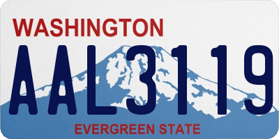 WA license plate AAL3119