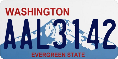 WA license plate AAL3142