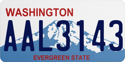 WA license plate AAL3143