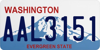 WA license plate AAL3151