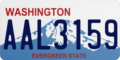 WA license plate AAL3159