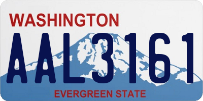 WA license plate AAL3161