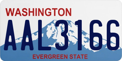 WA license plate AAL3166
