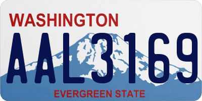 WA license plate AAL3169