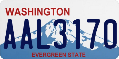 WA license plate AAL3170