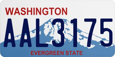 WA license plate AAL3175