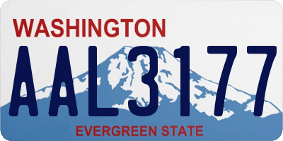 WA license plate AAL3177