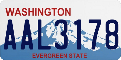 WA license plate AAL3178