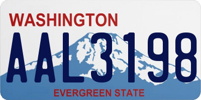 WA license plate AAL3198
