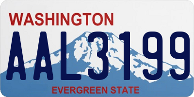 WA license plate AAL3199