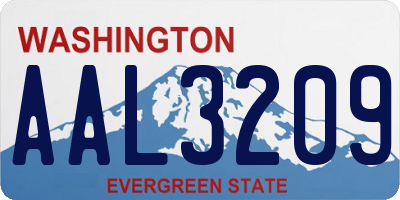 WA license plate AAL3209