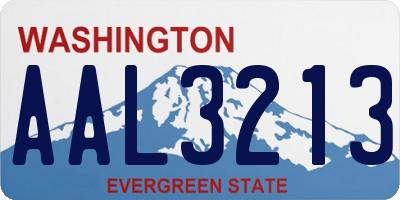 WA license plate AAL3213