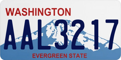 WA license plate AAL3217