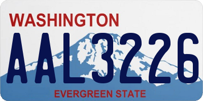 WA license plate AAL3226