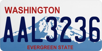 WA license plate AAL3236