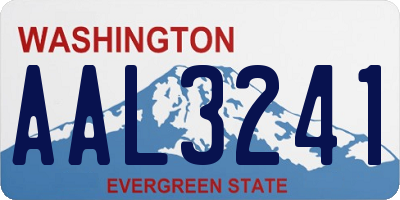 WA license plate AAL3241