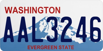 WA license plate AAL3246