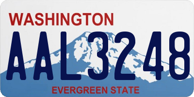 WA license plate AAL3248
