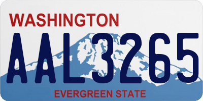 WA license plate AAL3265
