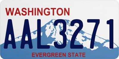 WA license plate AAL3271