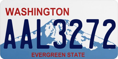 WA license plate AAL3272