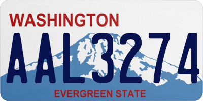 WA license plate AAL3274