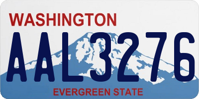 WA license plate AAL3276