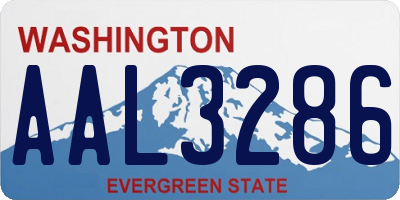 WA license plate AAL3286